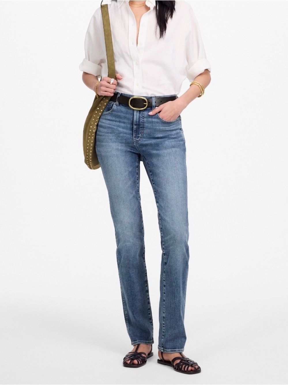 Madewell Straight-Leg Jeans in Medium Blue Wash